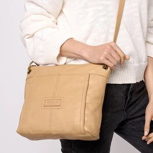 American Leather Co Tan Crossbody Bag with shoulder strap